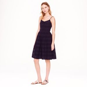 Navy Eyelet J Crew Dress